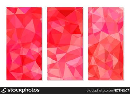 Set of Abstract Geometric Polygonal Backgrounds. Vector Illustration.
