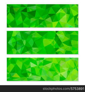 Set of Abstract Geometric Polygonal Backgrounds. Vector Illustration.. Set of Abstract Geometric Polygonal Backgrounds.