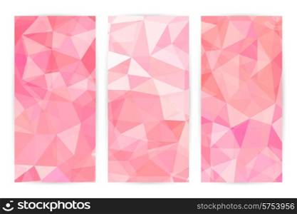 Set of Abstract Geometric Polygonal Backgrounds. Vector Illustration.. Set of Abstract Geometric Polygonal Backgrounds.