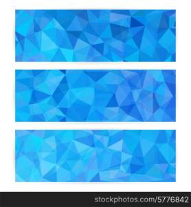 Set of Abstract Geometric Polygonal Backgrounds. Vector Illustration.. Set of Abstract Geometric Polygonal Backgrounds.