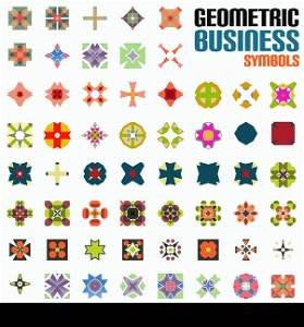Set of abstract geometric shape icons