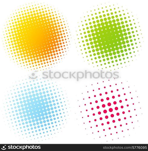 Set of Abstract Halftone Design Elements. Vector illustration. Set of Abstract Halftone Design Elements