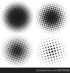 Set of Abstract Halftone Design Elements. Vector illustration. Set of Abstract Halftone Design Elements