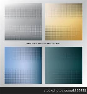 set of Abstract Halftone dots Backgrounds, vector illustration design