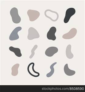Set of abstract hand drawn doodle blob shape. Abstract contemporary modern trendy vector illustration. for Mobile Application or Social Media Design. All elements are isolated