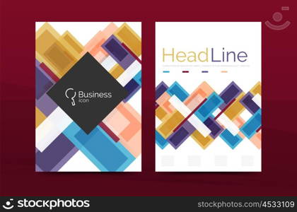 Set of abstract lines backgrounds - business templates. Set of abstract lines backgrounds - business templates. Vector flyer or brochure layout