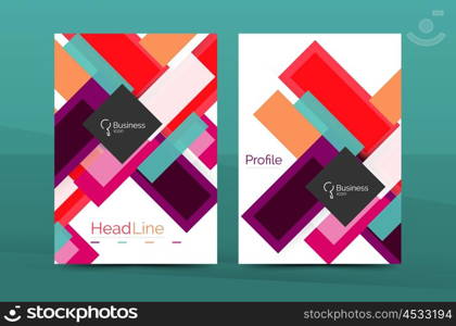 Set of abstract lines backgrounds - business templates. Set of abstract lines backgrounds - business templates. Vector flyer or brochure layout