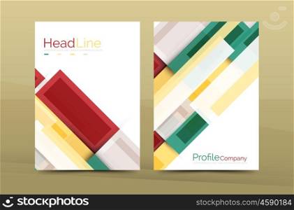 Set of abstract lines backgrounds - business templates. Set of abstract lines backgrounds - business templates. Vector flyer or brochure layout