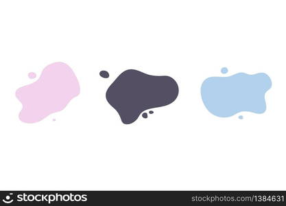 Set of abstract modern graphic elements. Dynamical colored forms and line. Gradient abstract banners with flowing liquid shapes. Template for the design of a logo, flyer or presentation. Vector.