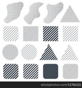 Set of abstract modern line shapes. Design element for poster, card, banner, sign, flyer. Vector illustration