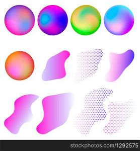 Set of abstract modern liquid shapes. Design element for poster, card, banner, sign, flyer. Vector illustration