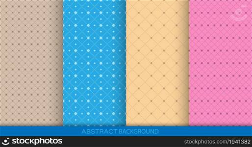 set of abstract patterns for banners, covers, textures, textiles and simple backgrounds in a minimalist style. Flat design
