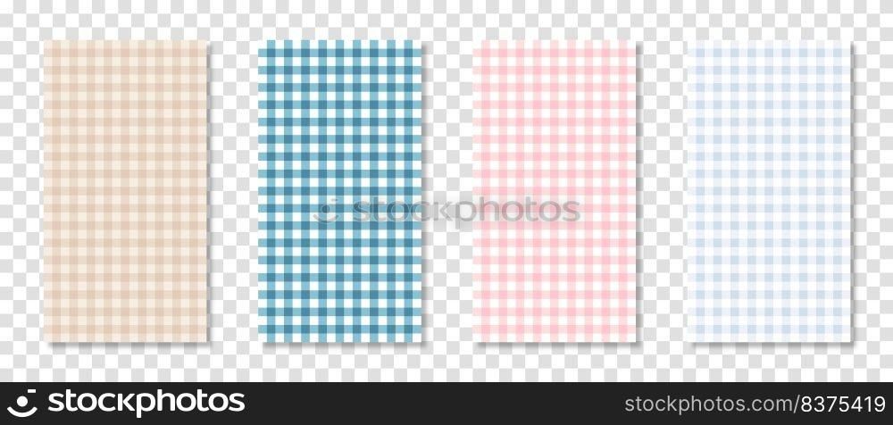 Set of abstract square background pattern. Vector illustration