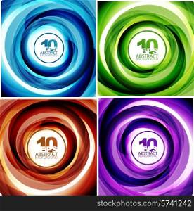 Set of abstract swirl backgrounds