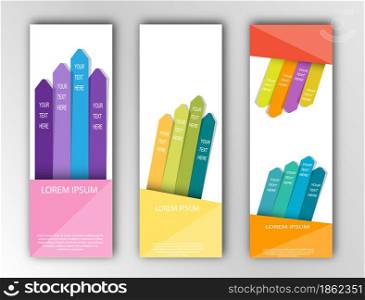 set of abstract templates for postcards, banners, greetings and creative design. Flat design