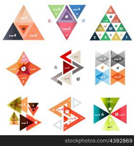 Set of abstract triangle modern templates