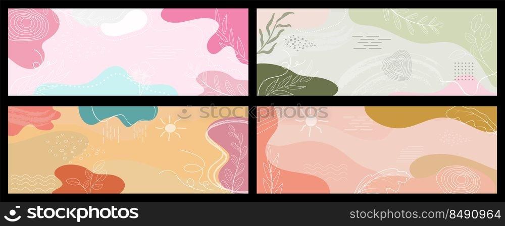 set of abstract tropical leaf. jungle tropical background, plant vector