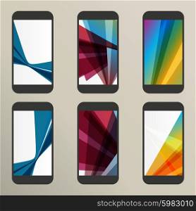 Set of abstract vector savers for screens. Set of abstract vector savers for screens.