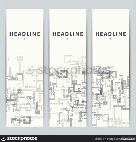 Set of abstract vector shapes on color background.. Set of abstract vector shapes on color background