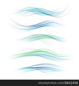 Set Of Abstract Waved Design