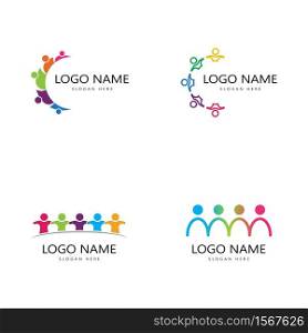 Set of Adoption and community care Logo template vector icon