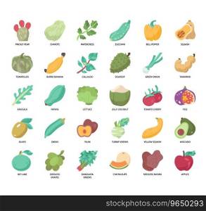 Set of Alkaline Foods thin line icons for any web and app project.