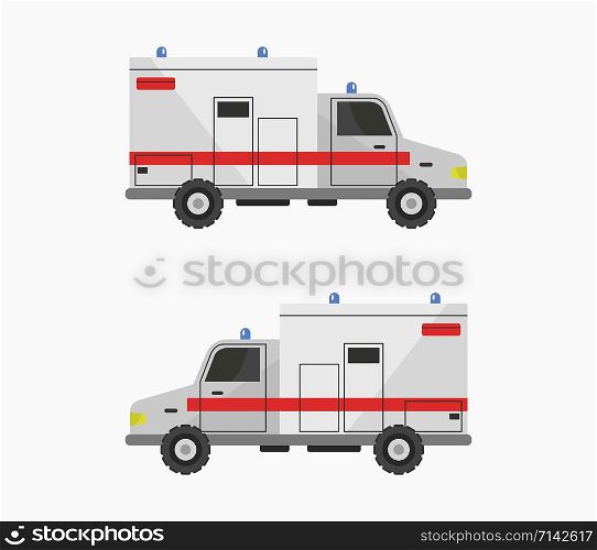 set of ambulance icons