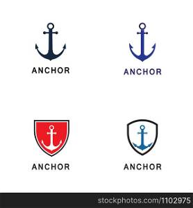 Set of Anchor icon Logo Template vector illustration