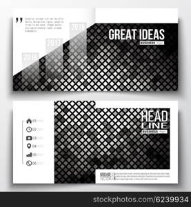 Set of annual report business templates for brochure, magazine, flyer or booklet. Abstract polygonal background, modern stylish sguare design silver vector texture.