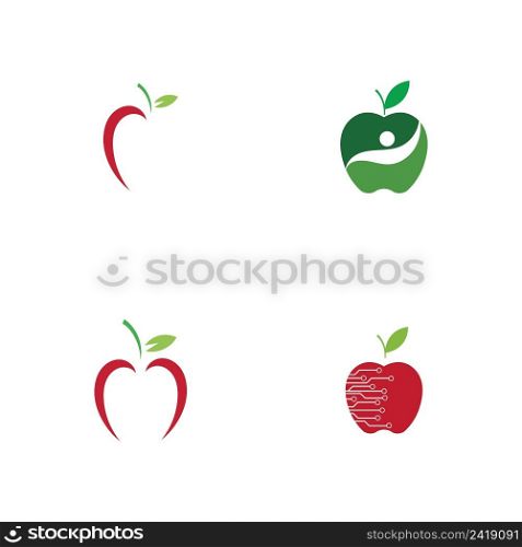 set of Apple logo illustration design template
