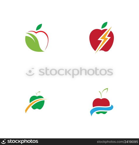 set of Apple logo illustration design template