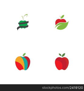 set of Apple logo illustration design template