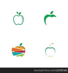 set of Apple logo illustration design template