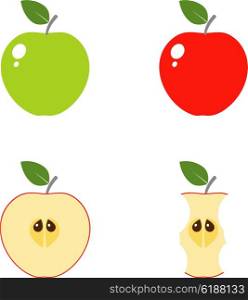 Set of apple vector icons