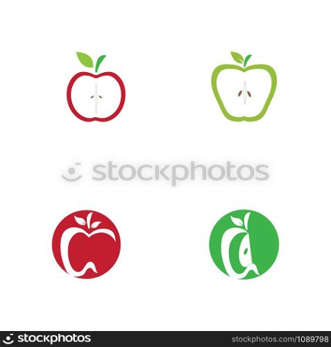 set of Apple vector illustration design icon logo template