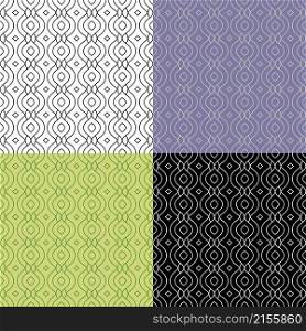Set of arabic geometric SEAMLESS patterns with lines and rhombus. Ornates for decoration and printing on fabric. Design element. Vector