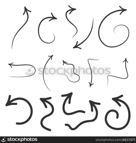 Set of arrows. Vector illustration