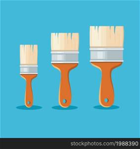 Set of art brushes. Paint brush. vector illustration