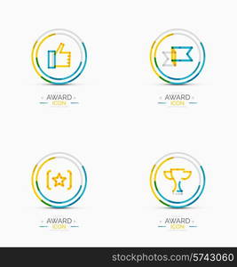 Set of Award icons, Logos. Modern business symbol, minimal outline design