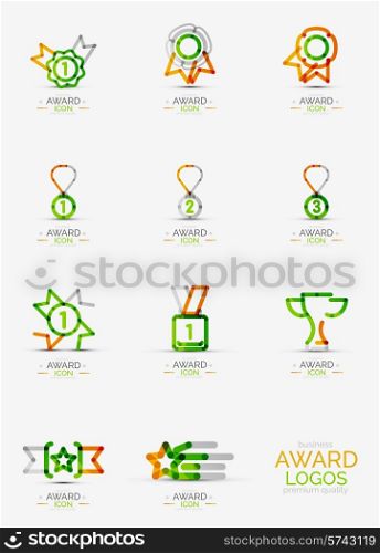 Set of Award icons, Logos. Modern business symbol, minimal outline design