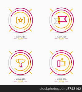 Set of Award icons, Logos. Modern business symbol, minimal outline design