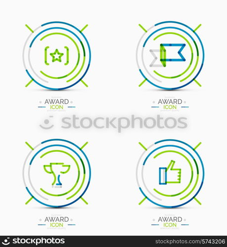 Set of Award icons, Logos. Modern business symbol, minimal outline design