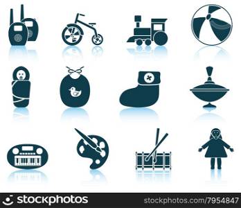 Set of baby icons. EPS 10 vector illustration without transparency.