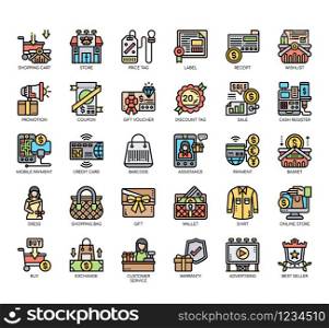Set of back friday thin line and pixel perfect icons for any web and app project.