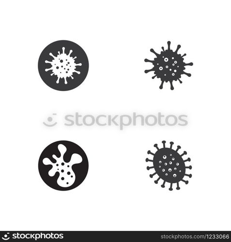 Set of Bacteria vector illustration icon template design