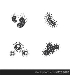 Set of Bacteria vector illustration icon template design