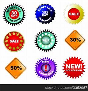 Set of badges and price tags, sale tags for your design. Eps 10 vector illustration