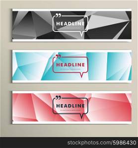 Set of banner for design in abstract style.. Set of banner for design in abstract style