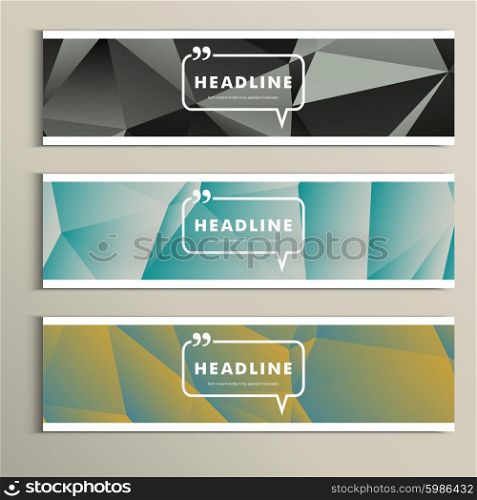 Set of banner for design in abstract style.. Set of banner for design in abstract style