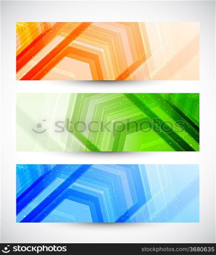 Set of banners. Abstract illustration